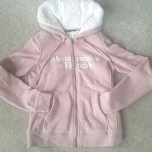 Abercrombie zip sherpa hoodie